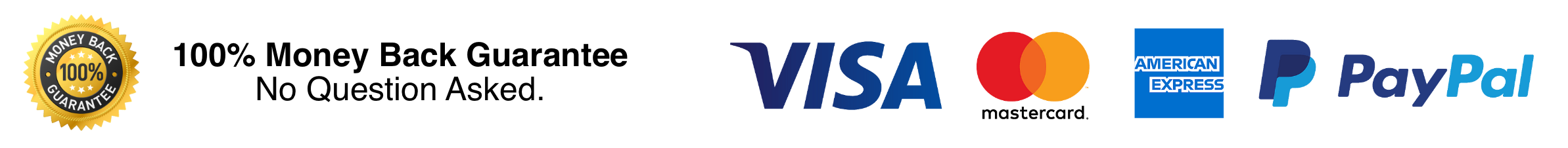 Accepted cards: Visa, Mastercard, American Express